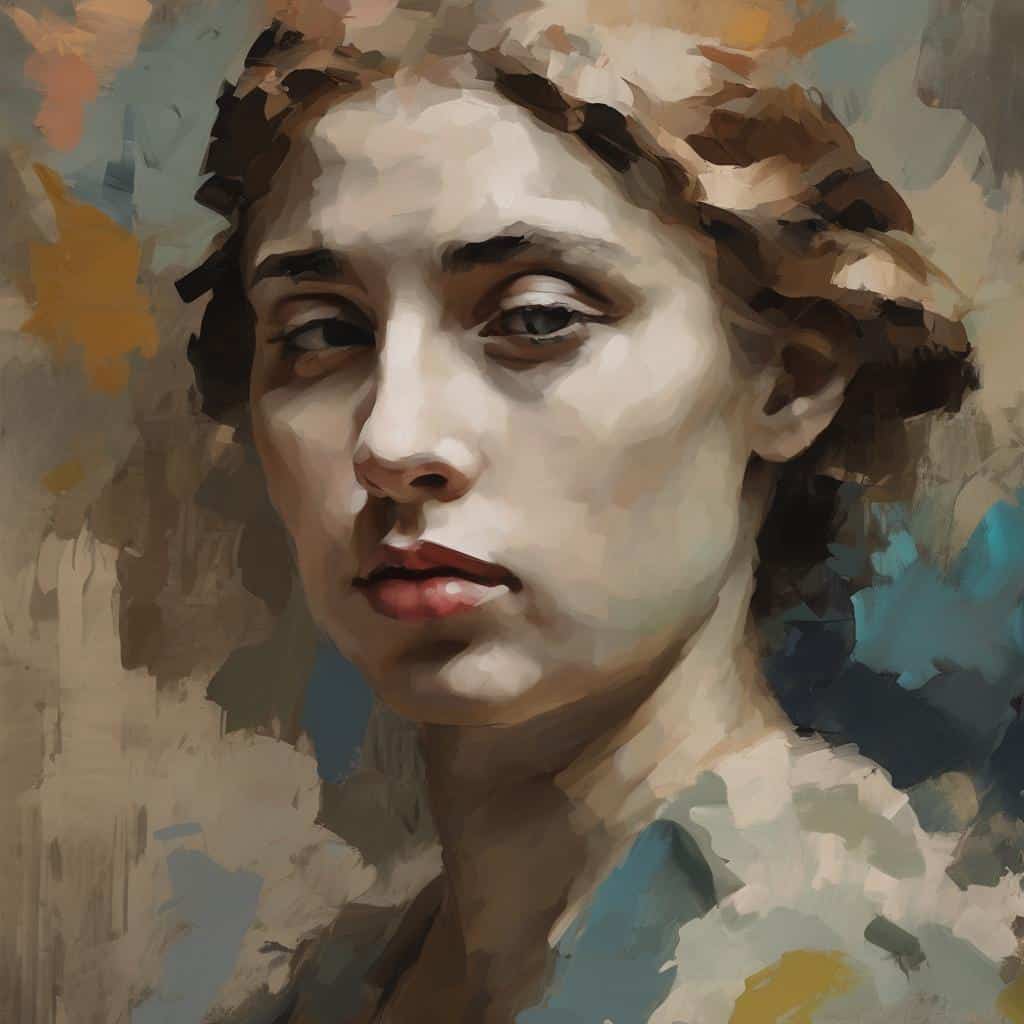 Ασπρόμαυρη φωτογραφία γυναίκας με συναισθηματική ένταση, πορτρέτο, τέχνη, ελαιογραφία, ανθρώπινη έκφραση, έμπνευση, δυναμική φωτογράφιση, καλλιτεχνική φωτογραφία, συγκίνηση.